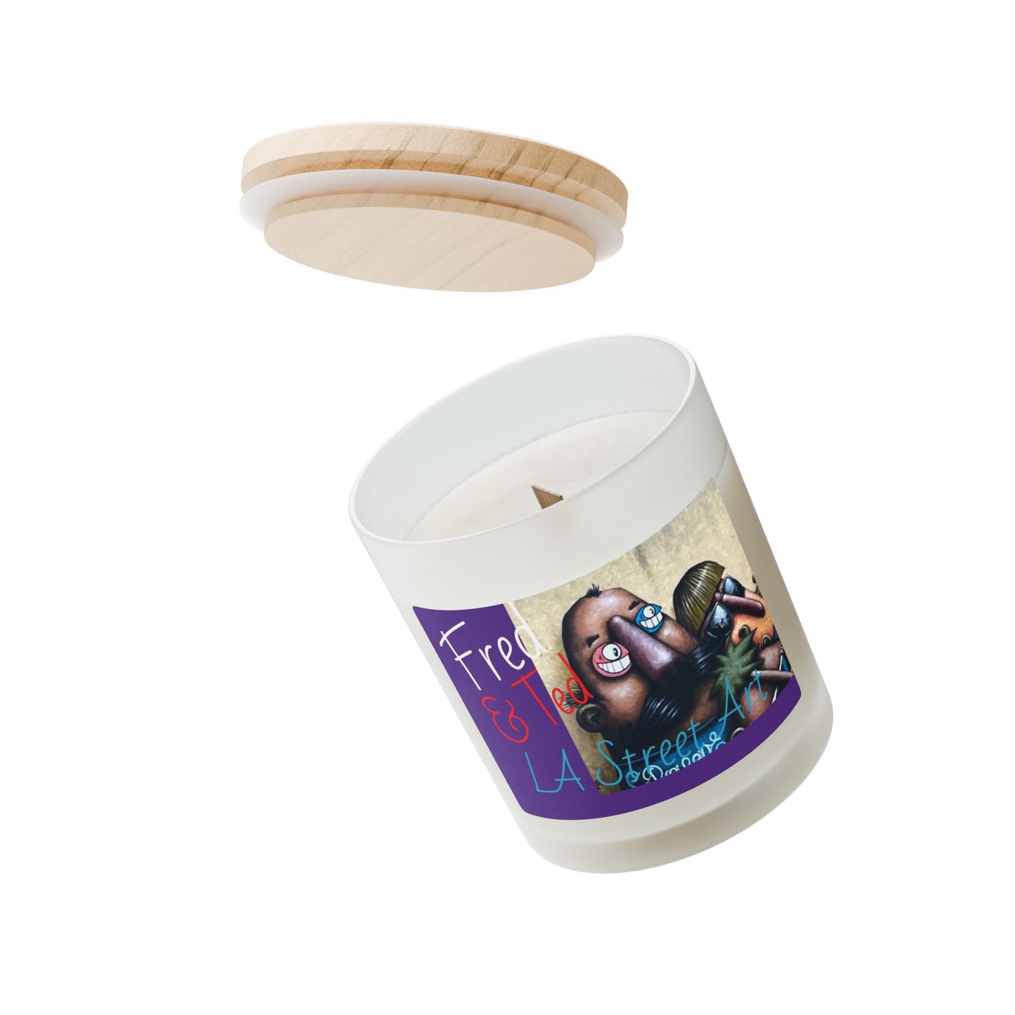 - Fred & Ted LA Street Art Frosted Glass 11oz Candle
