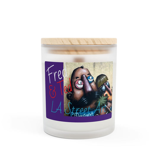 - Fred & Ted LA Street Art Frosted Glass 11oz Candle