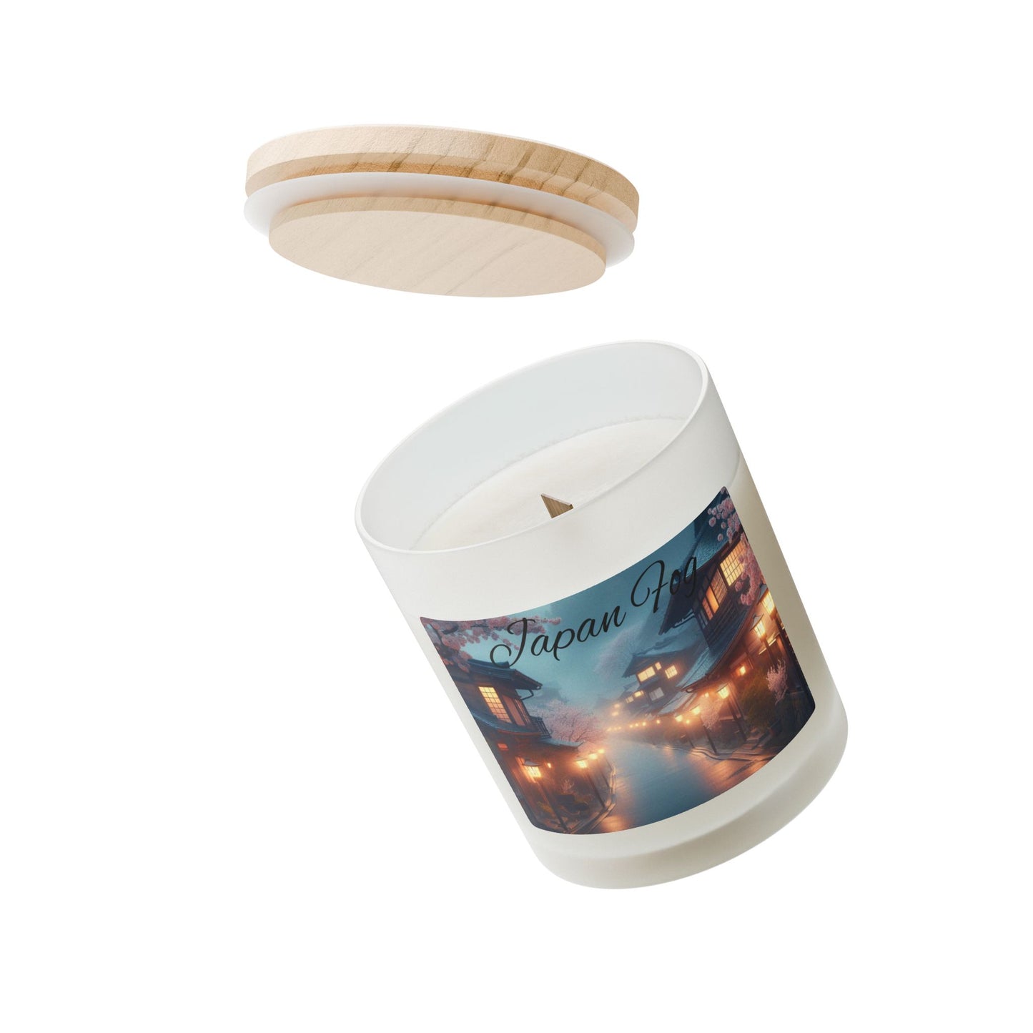 Frosted Glass Candle - Japan Fog Scented 11oz with Elegant Design