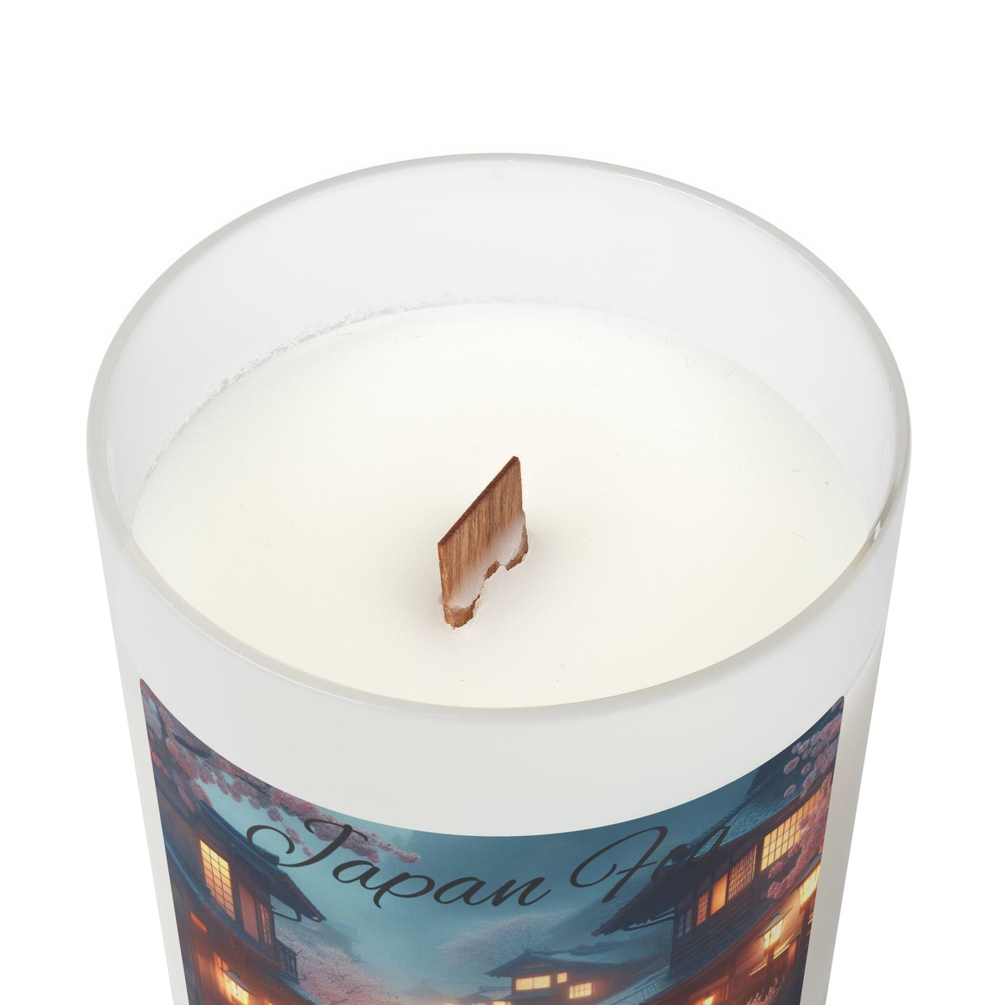 Frosted Glass Candle - Japan Fog Scented 11oz with Elegant Design