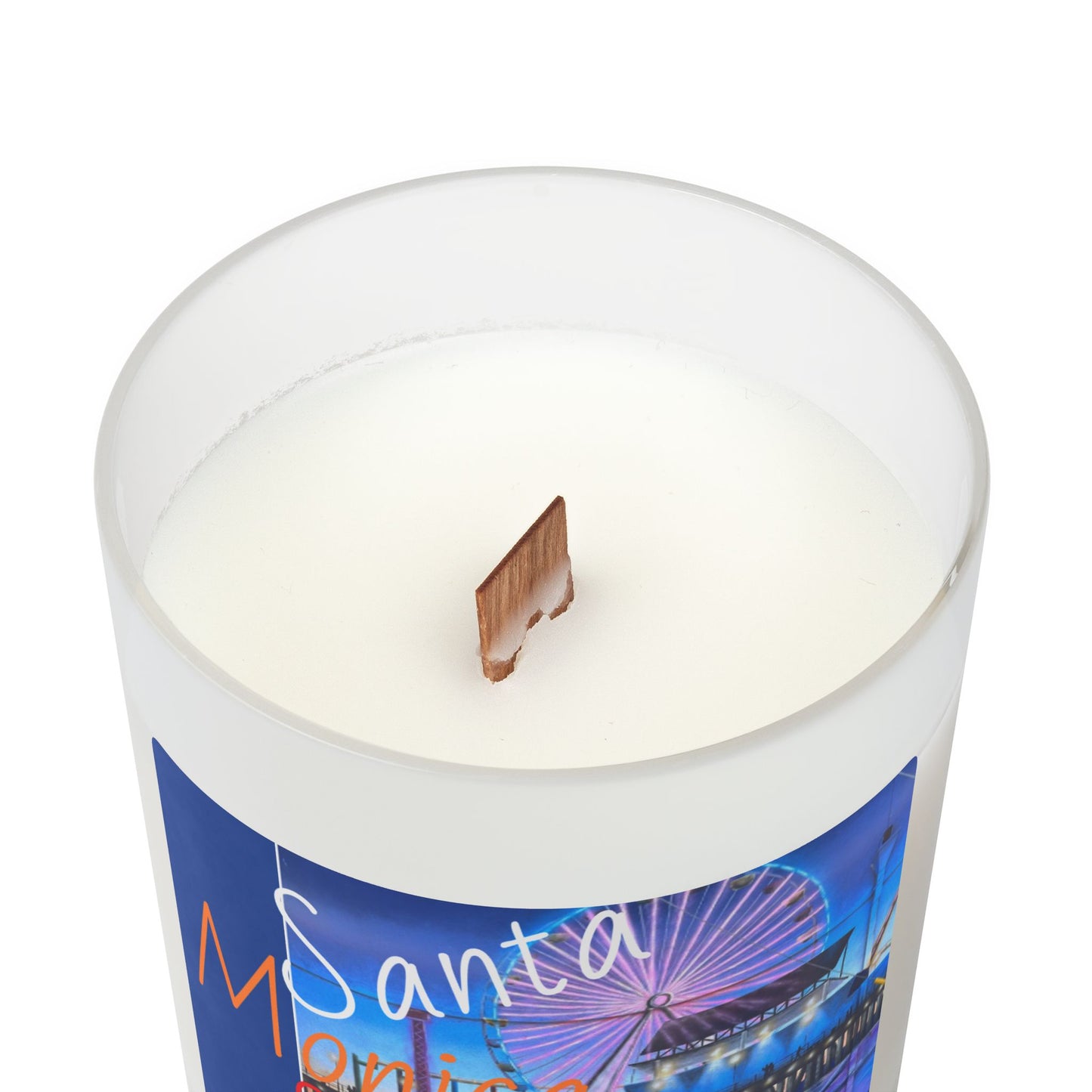 Santa Monica Street Art Candle – 11oz Frosted Glass Candle for Home Décor and Gifts