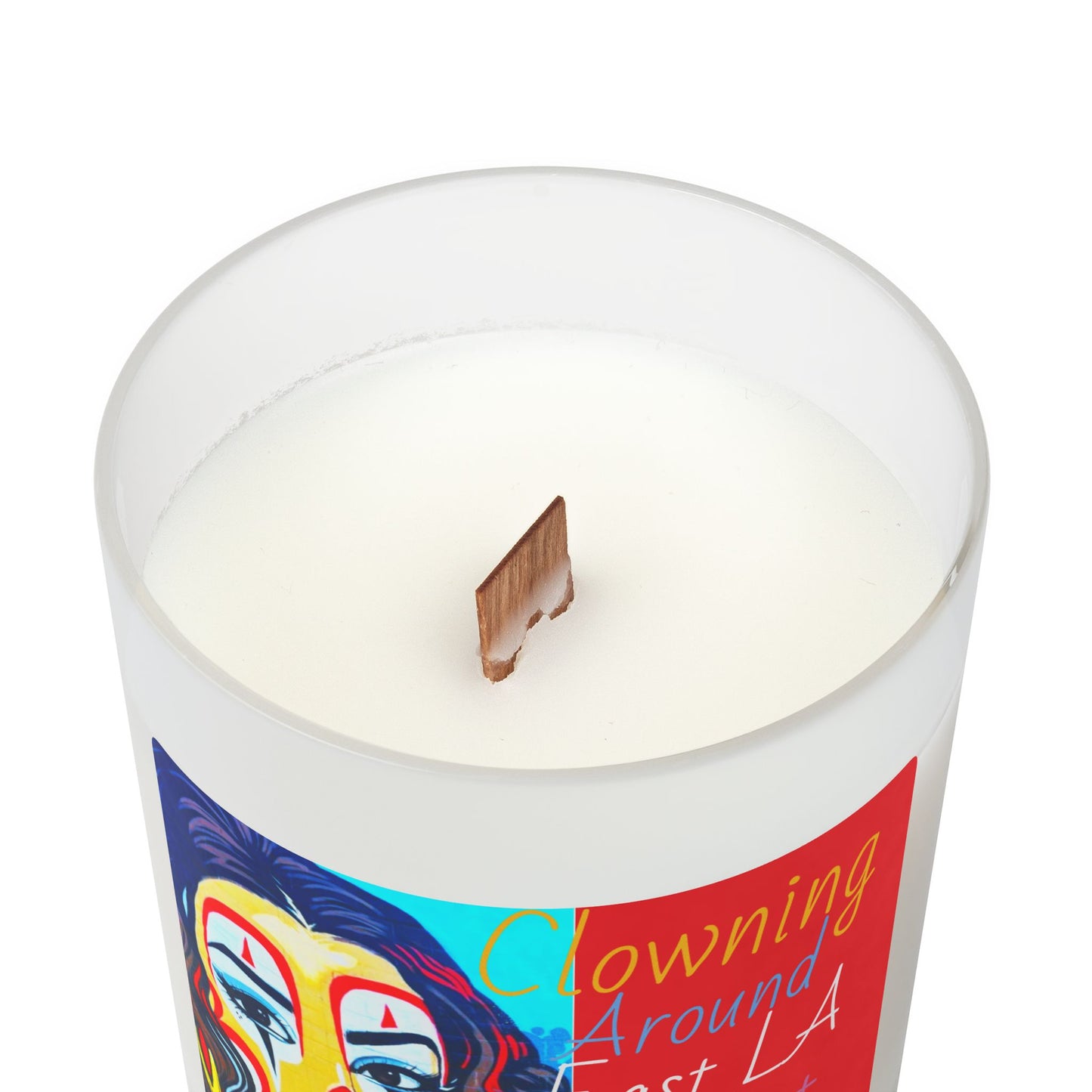 Clowning Around East LA 11oz Frosted Glass Candle | Street Art Decor