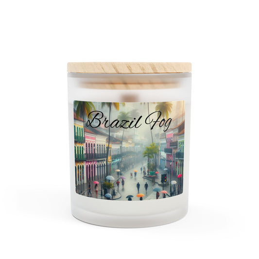 Brazil Fog Scented Candle - 11oz Frosted Glass Decor