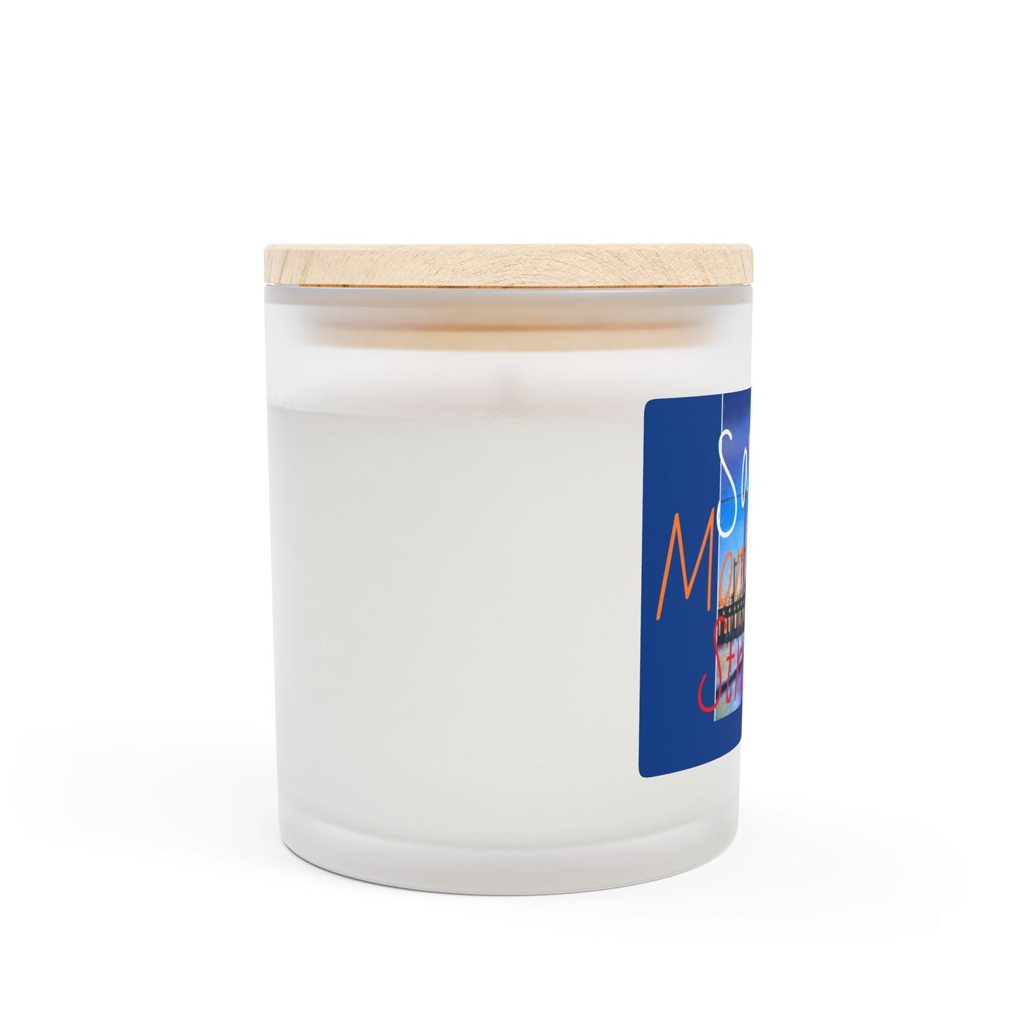 Santa Monica Street Art Candle – 11oz Frosted Glass Candle for Home Décor and Gifts