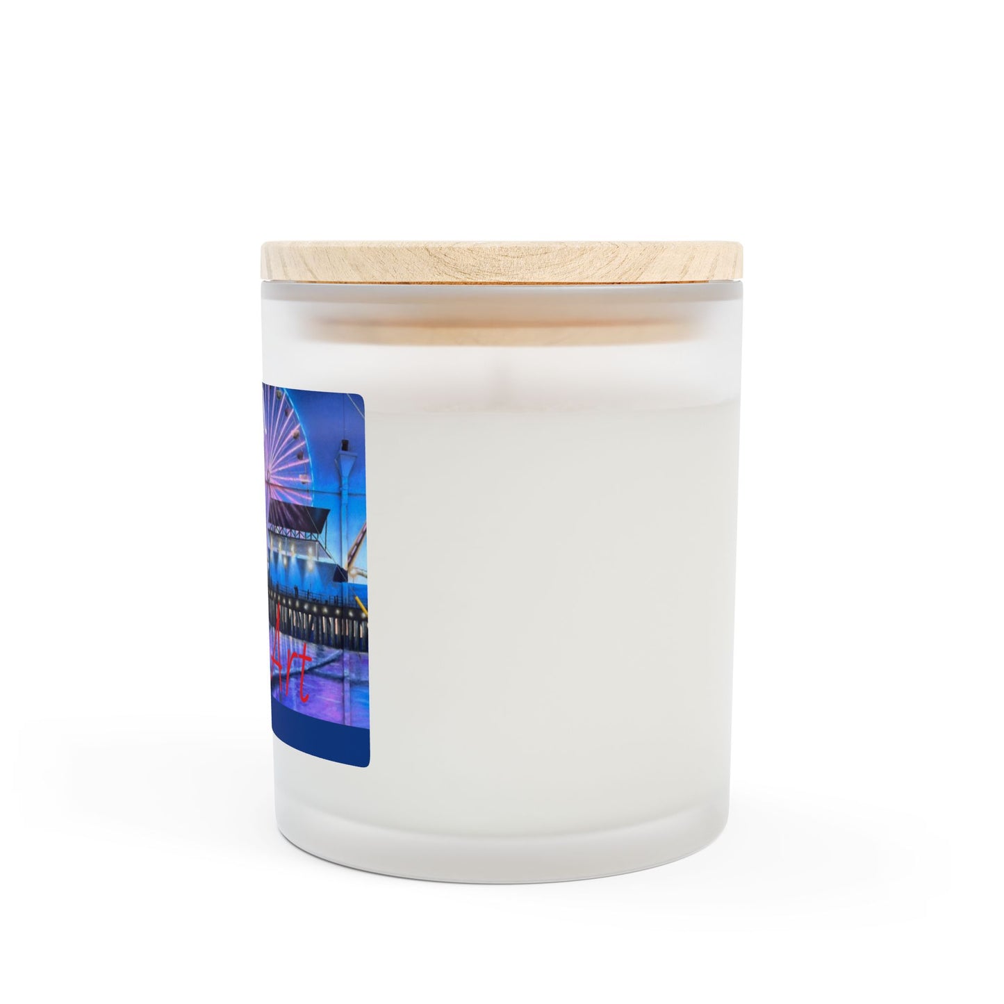 Santa Monica Street Art Candle – 11oz Frosted Glass Candle for Home Décor and Gifts